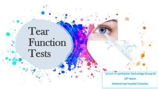 tear function test ppt